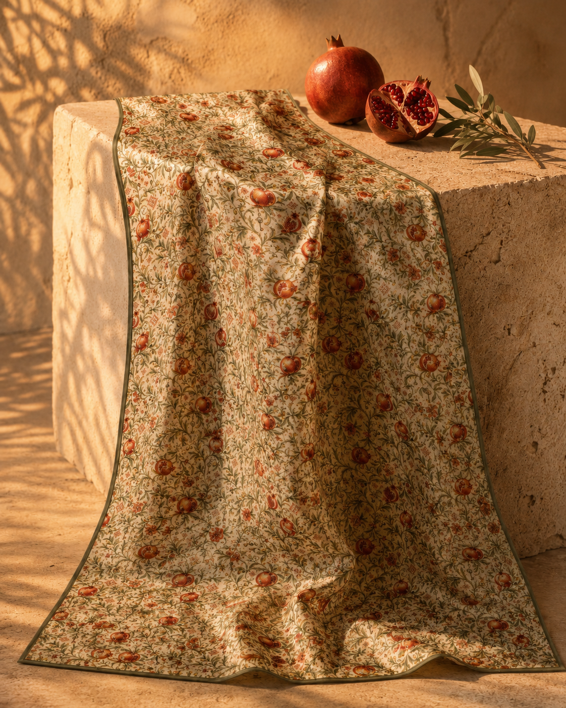 Rummanetna — pomegranate and key pattern detail